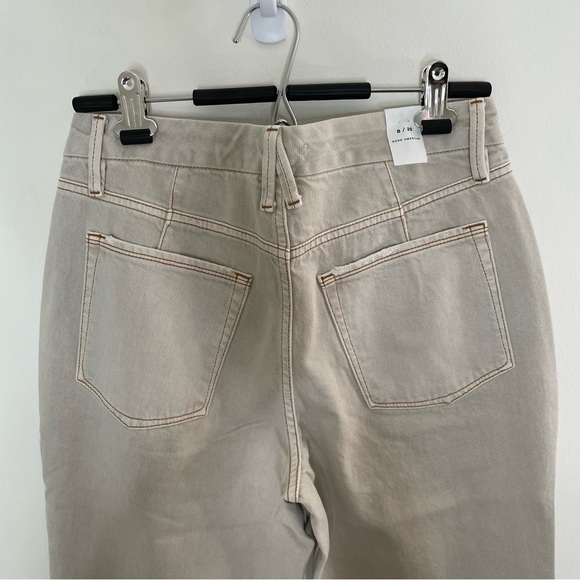 NWT Good American Good '90s Icon Straight Leg Jeans Bone001 Size 14 - Picture 8 of 10